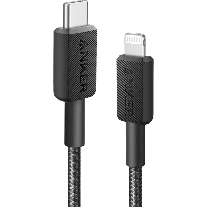 Anker 322 USB-C to Lightning Cable (Braided) 3ft - Black