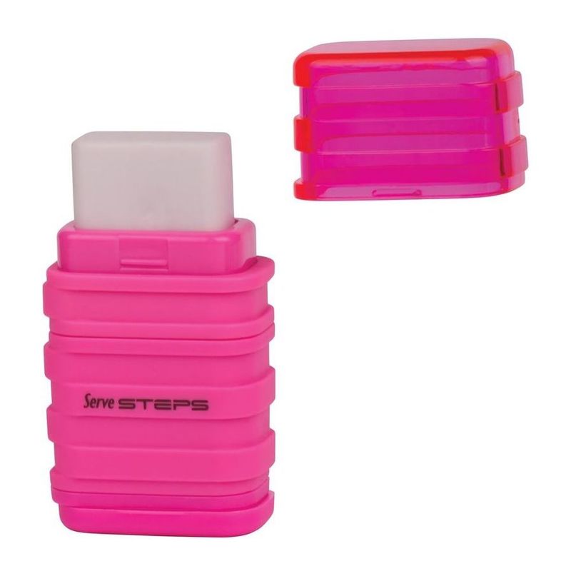 Serve Steps Eraser & Sharpener Combo Pink