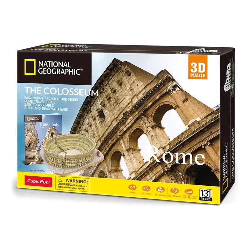 Cubic Fun National Geographic The Colosseum Rome 3D Puzzle (131 Pieces)