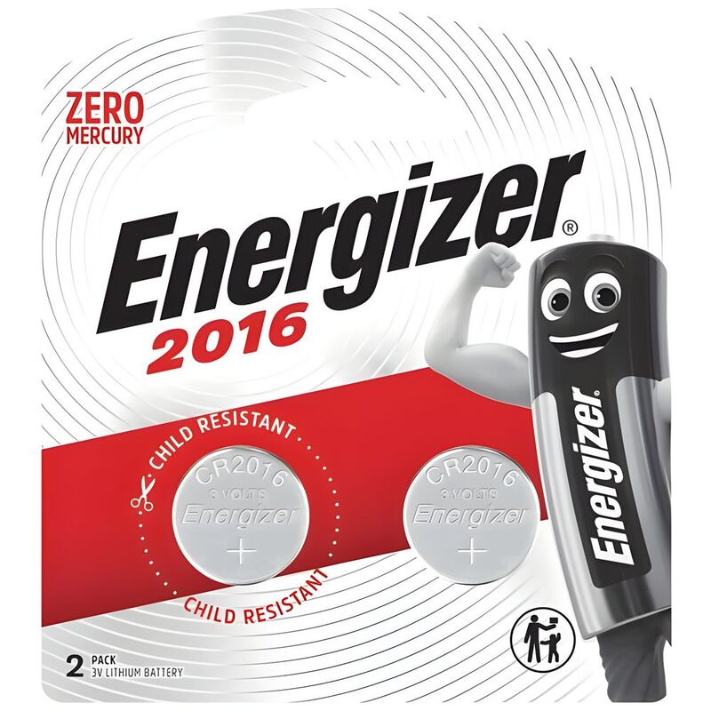 Energizer 2016 3V Lithium Coin Battery (Pack Of 2)