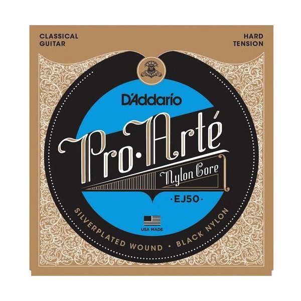 D'Addario EJ50 Hard Tension Pro-Arte Black Nylon Classical Guitar Strings