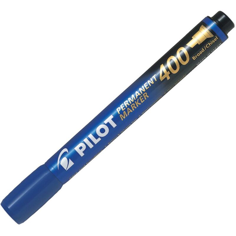Pilot Permanent Marker 400 Broad Chisel Tip Marker - Blue