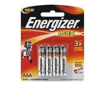 Energizer Alkaline Max AAA 15V (Pack of 4)